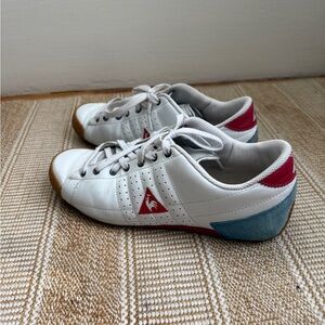 Le Coq Sportif Red and White Sneakers